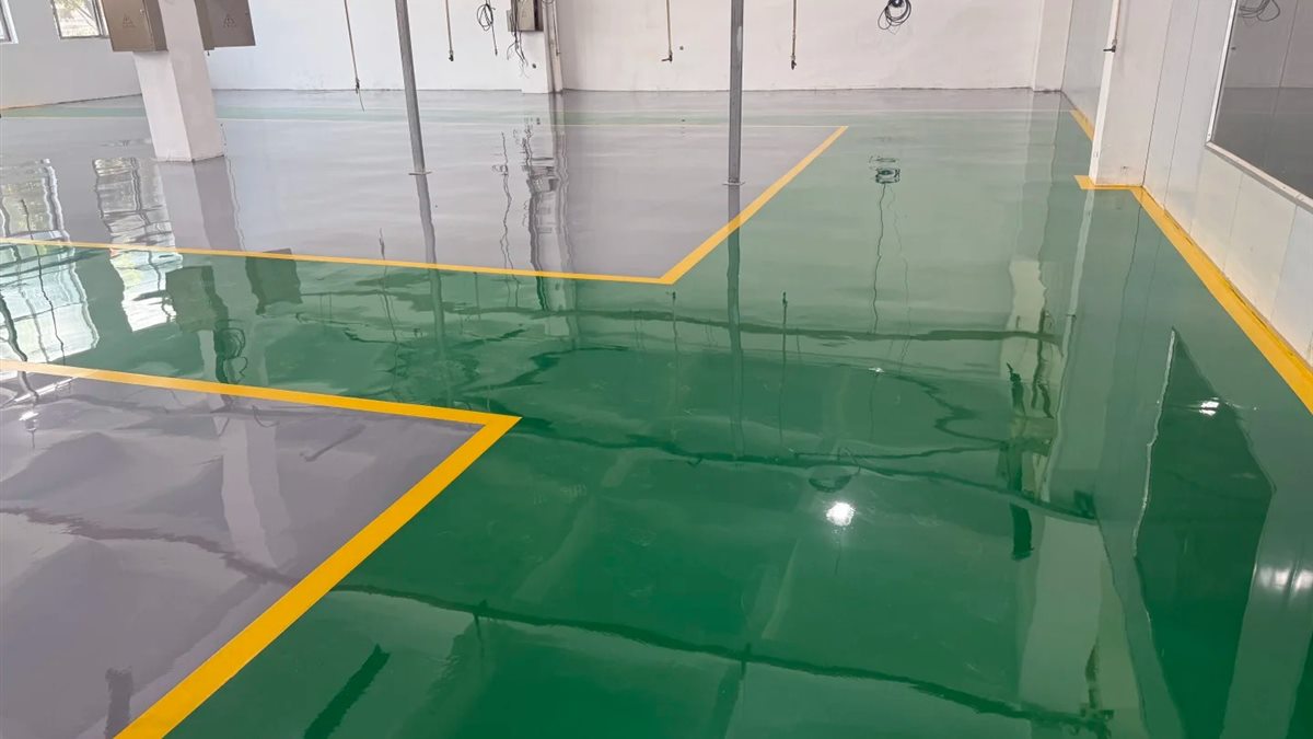 Epoxy thin coat industrial floor