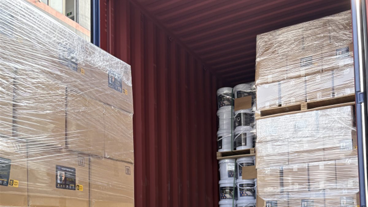 Container shipment for a waterproof coating distributor in Vietnam
