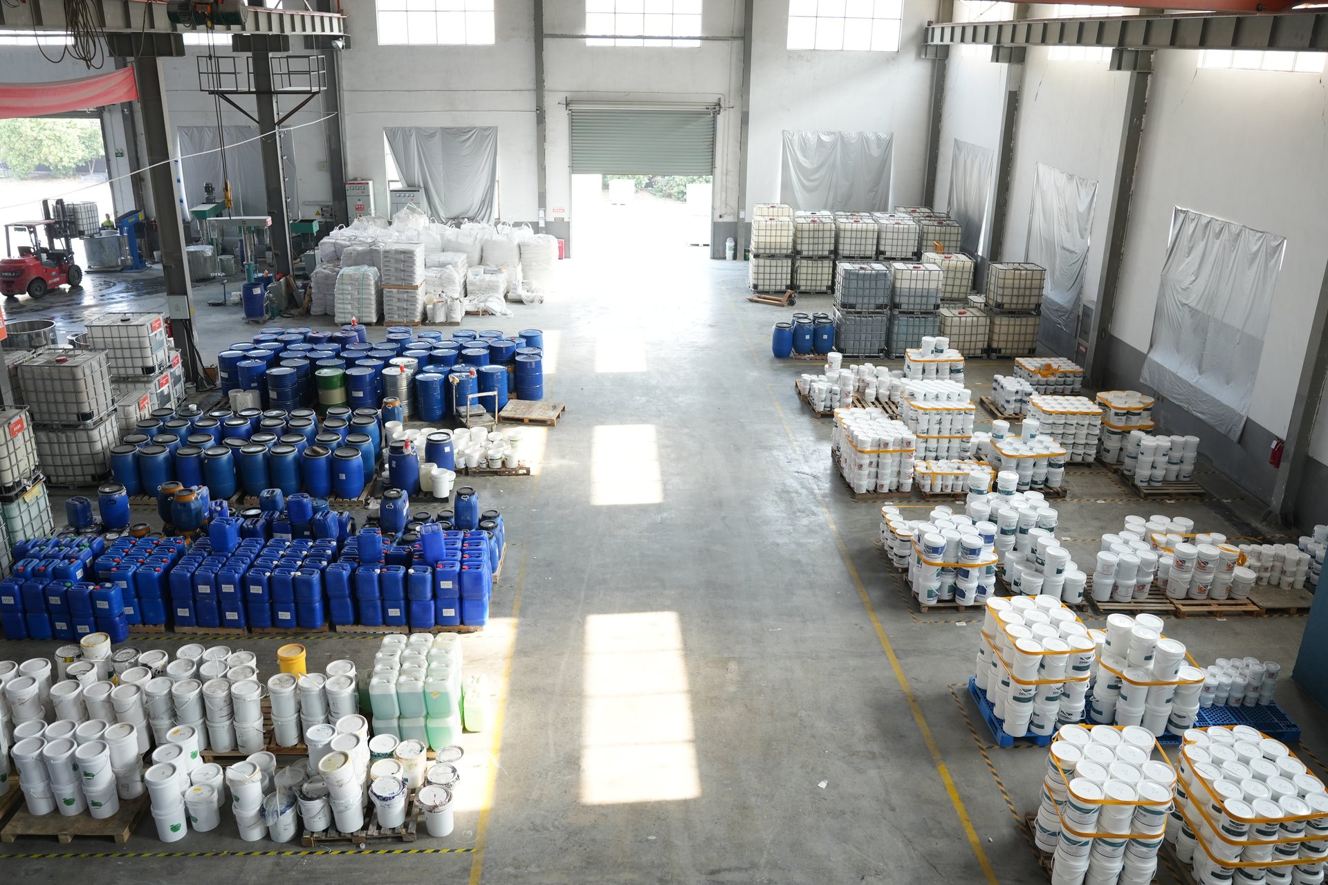 Finished coating products organized inside the URBVO factory