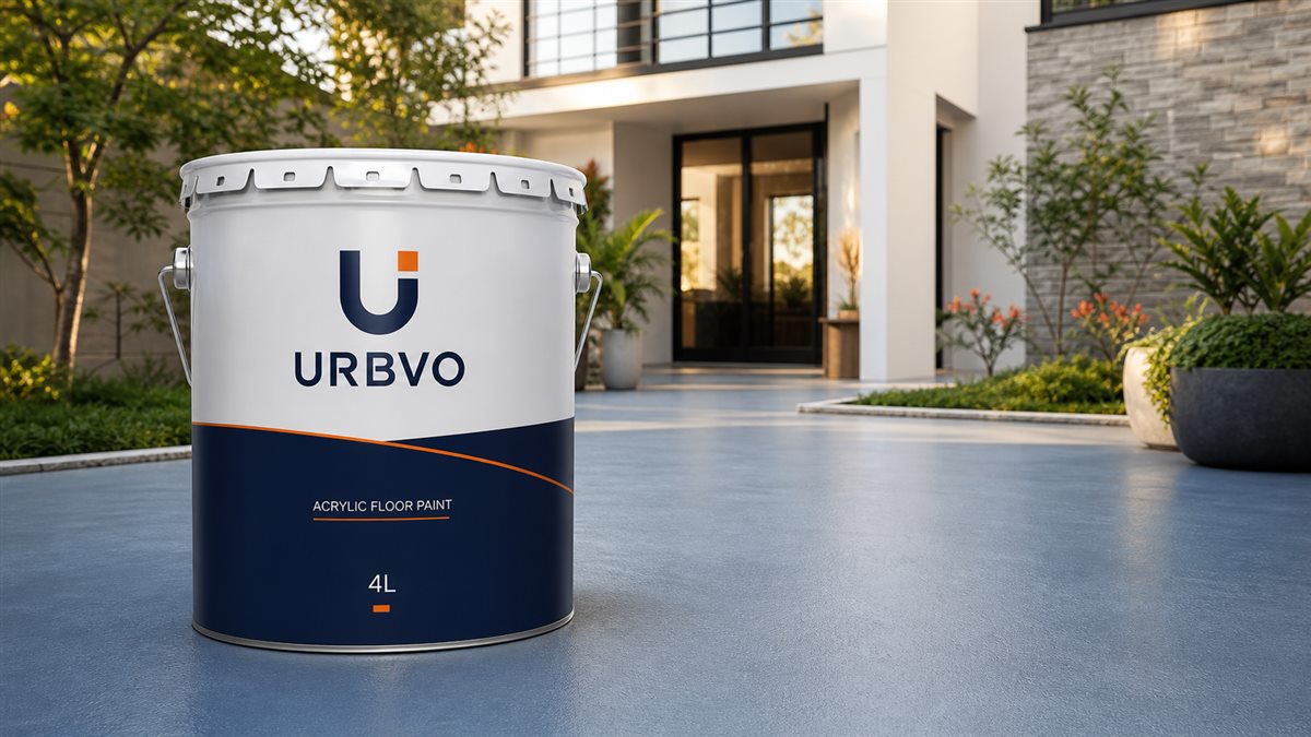 URBVO acrylic floor paint for a home courtyard