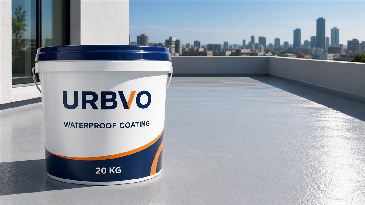 URBVO waterproof coating on a roof terrace