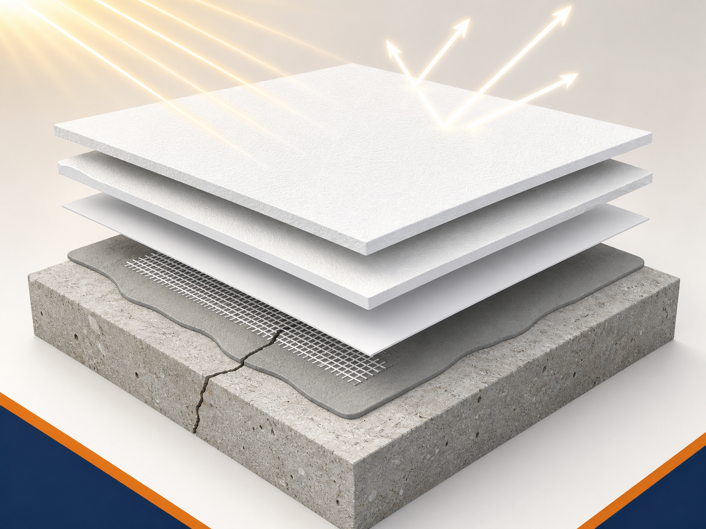White reflective waterproof roof coating